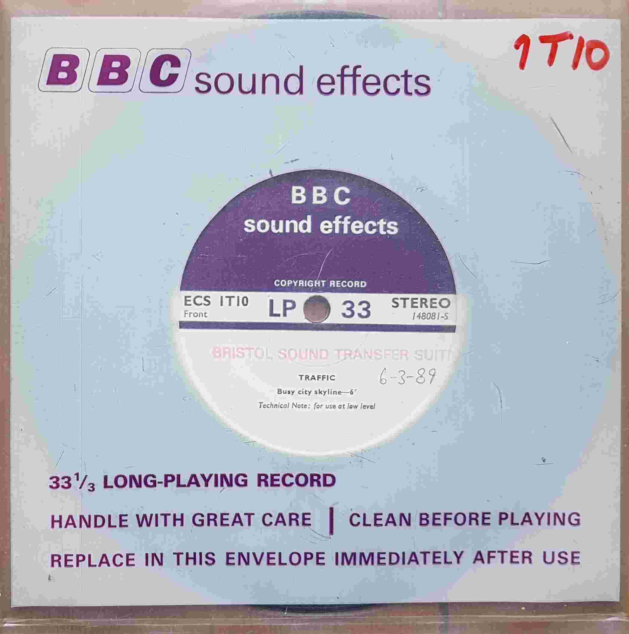 Picture of ECS 1T10 Traffic by artist Not registered from the BBC records and Tapes library
